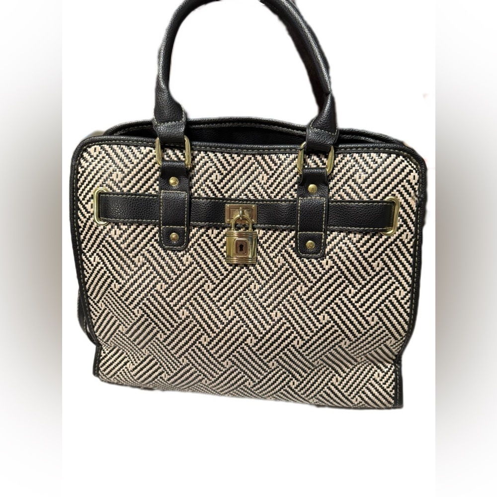 Black striped Women's Shoulder Bag